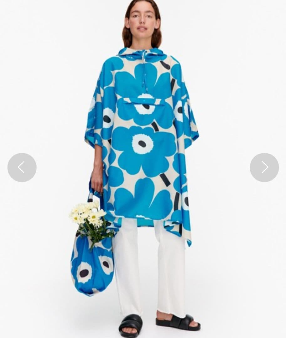 新品未使用未開封マリメッコmarimekkoレインポンチョ　ウニッコ　国内正規品