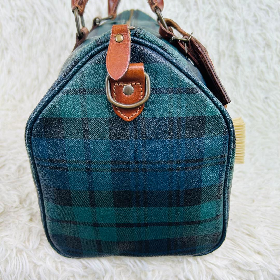 ✨美品 ポロラルフローレン ブラックウォッチ柄　ミニ ボストンバック