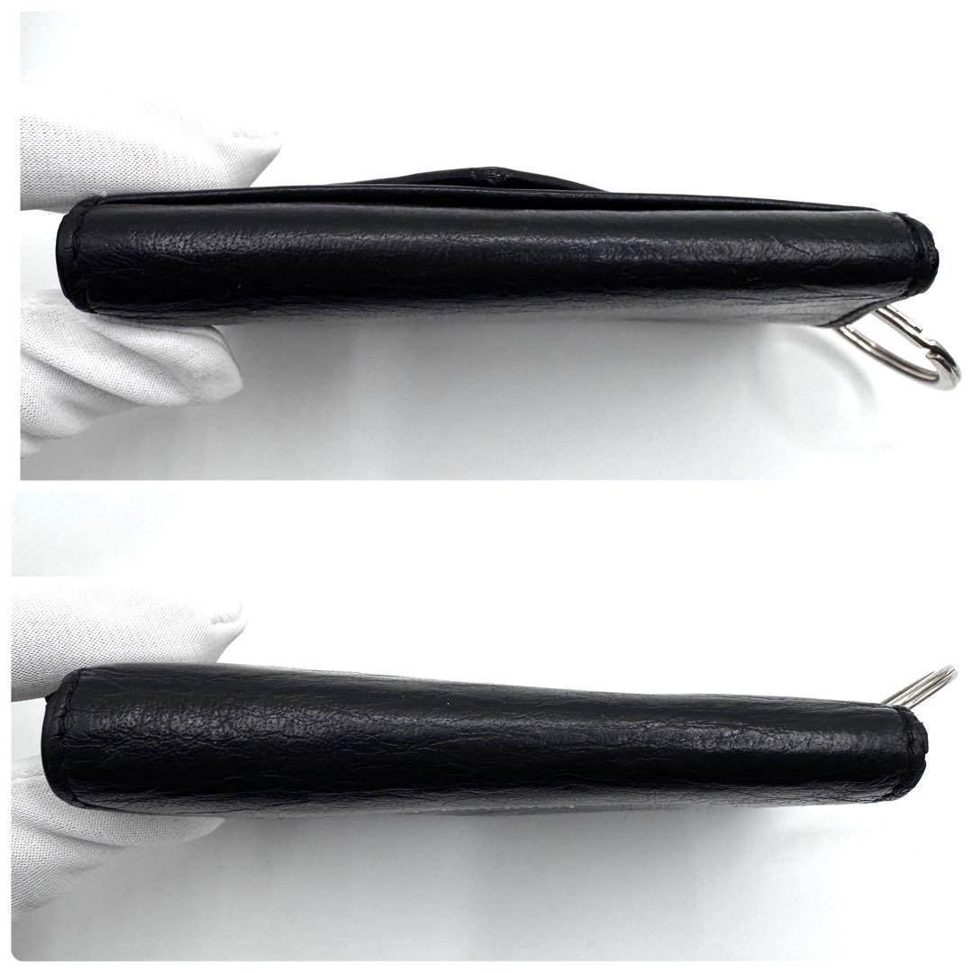 良品✨バレンシアガ　6連キーケース　キーリング付　エブリデイ　レザー　黒