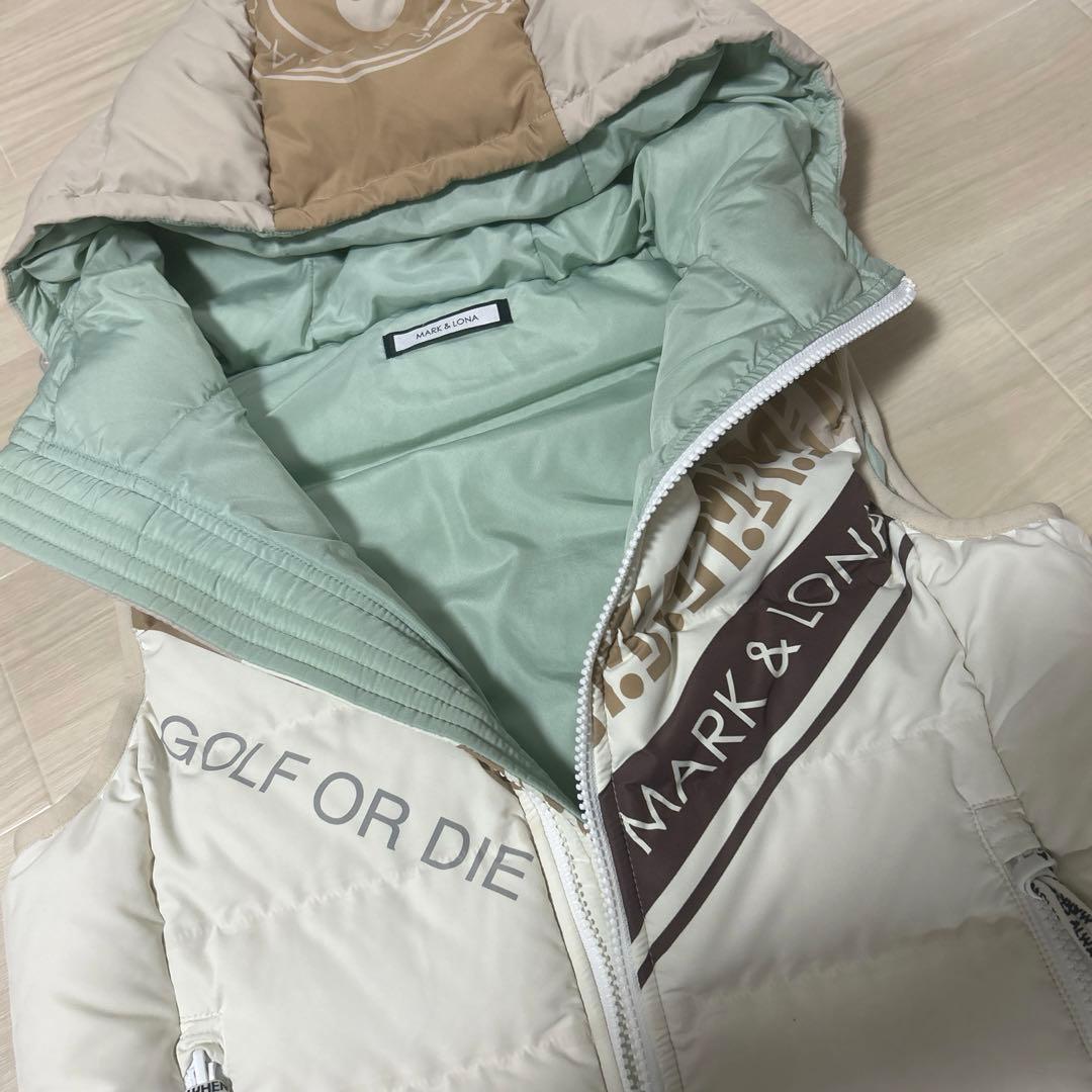 マークアンドロナ ダウンベスト♡ ロゴ スカル