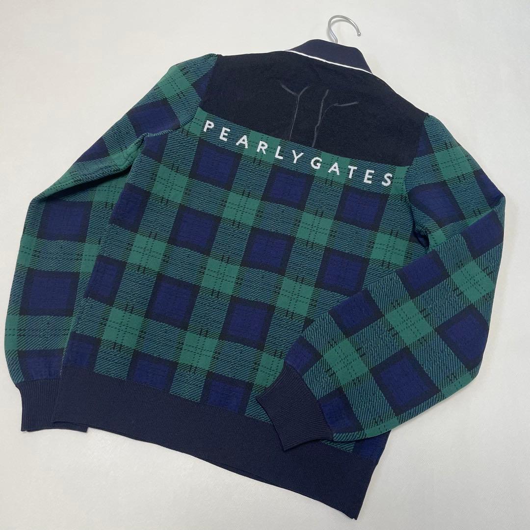 秋冬にも可愛く着れる♡パーリーゲイツ☆リボン&チェック柄ニット【未使用品】0