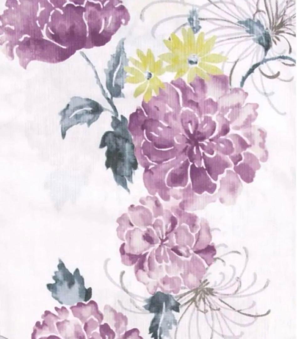 dita 浴衣　京藤色の菊重ね