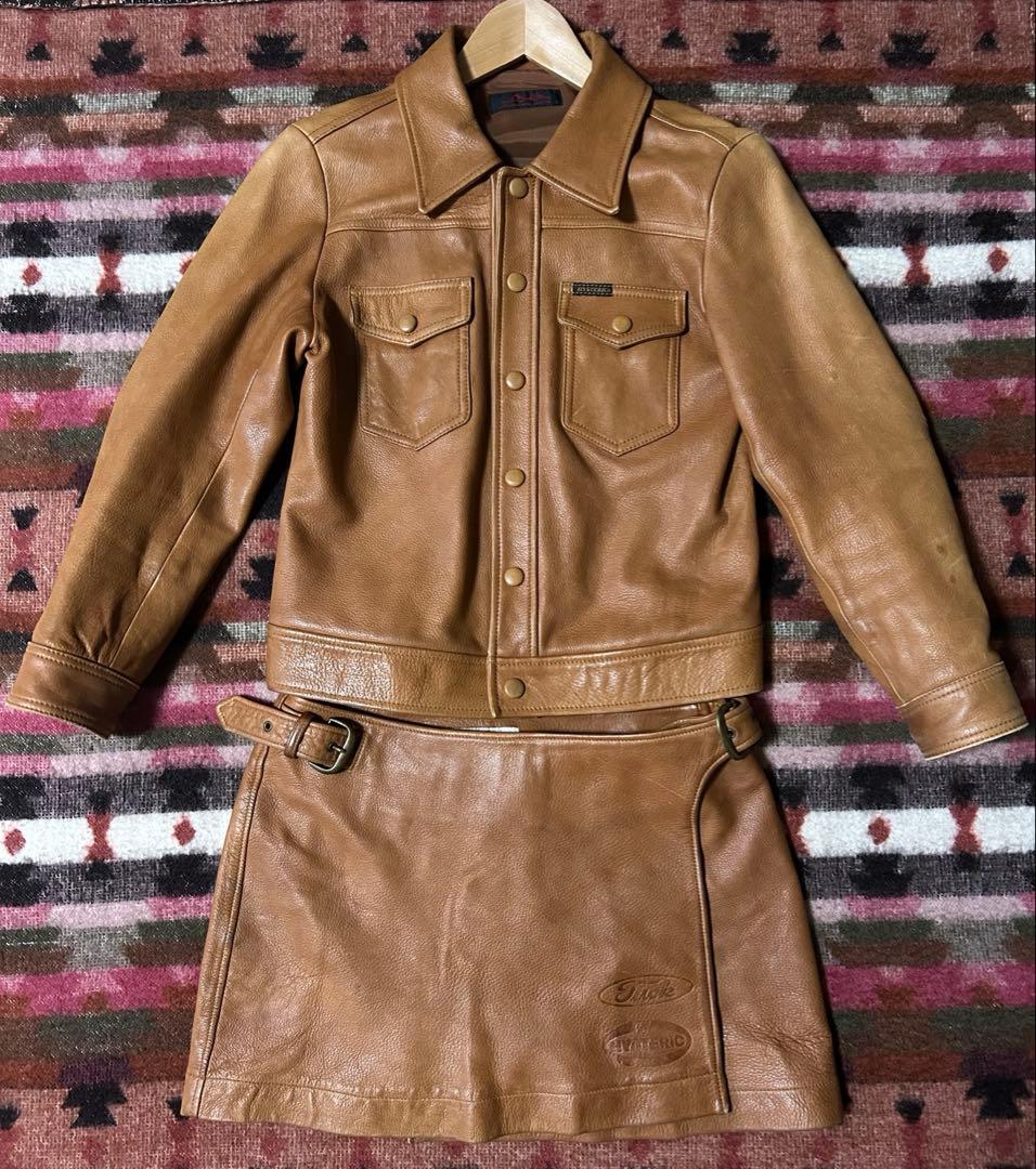 HYSTERIC GLAMOUR レザー　ミニ　ラップ　スカート　レア Y2K