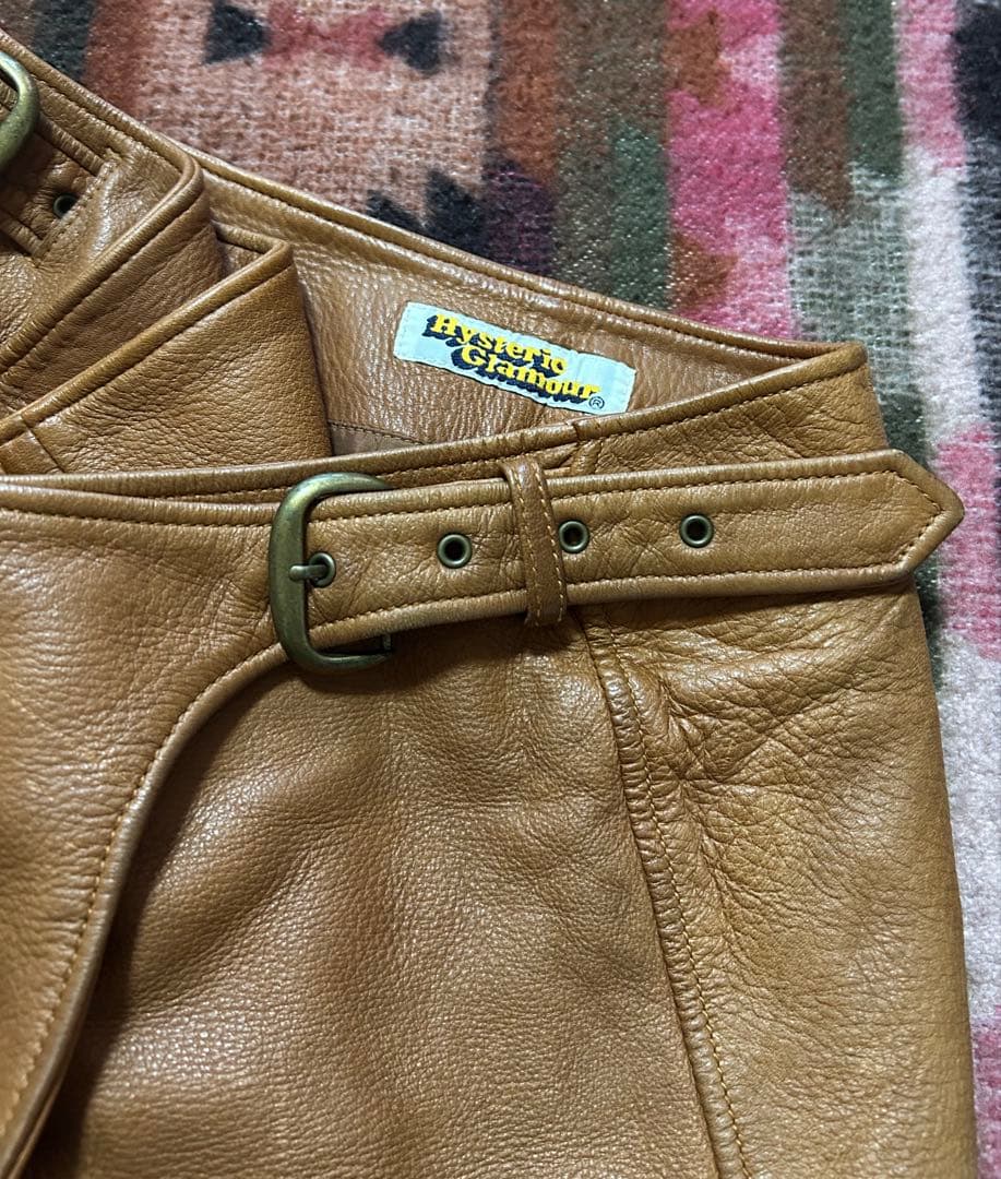 HYSTERIC GLAMOUR レザー　ミニ　ラップ　スカート　レア Y2K
