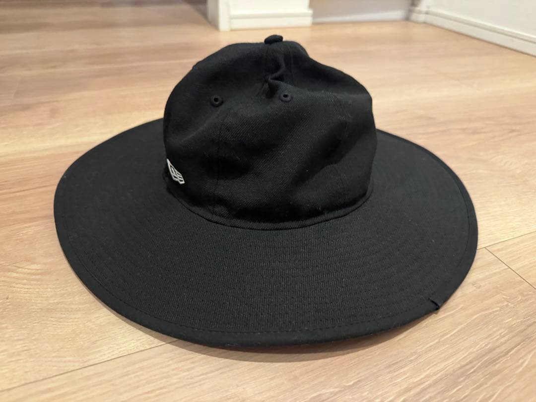 ニューエラ ブリムハット 7 1/4 57.7cm 黒 美品