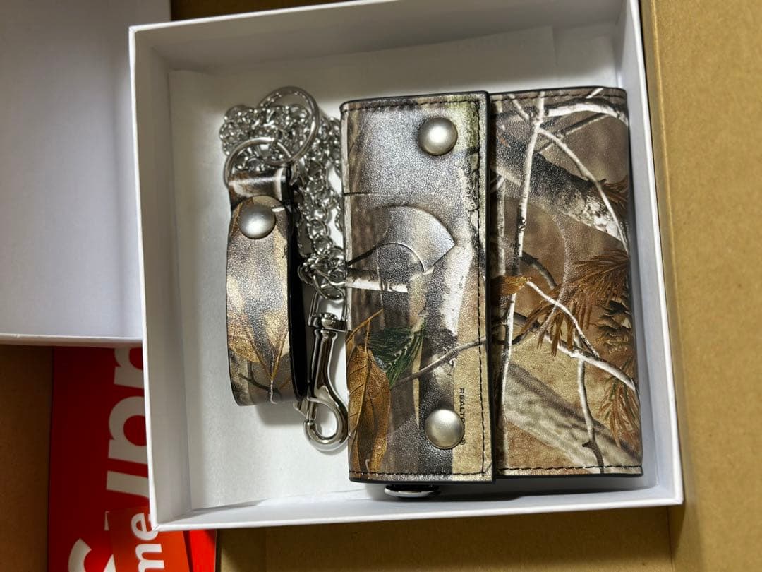 小物 Supreme Leather Chain Wallet (25FW) Camo