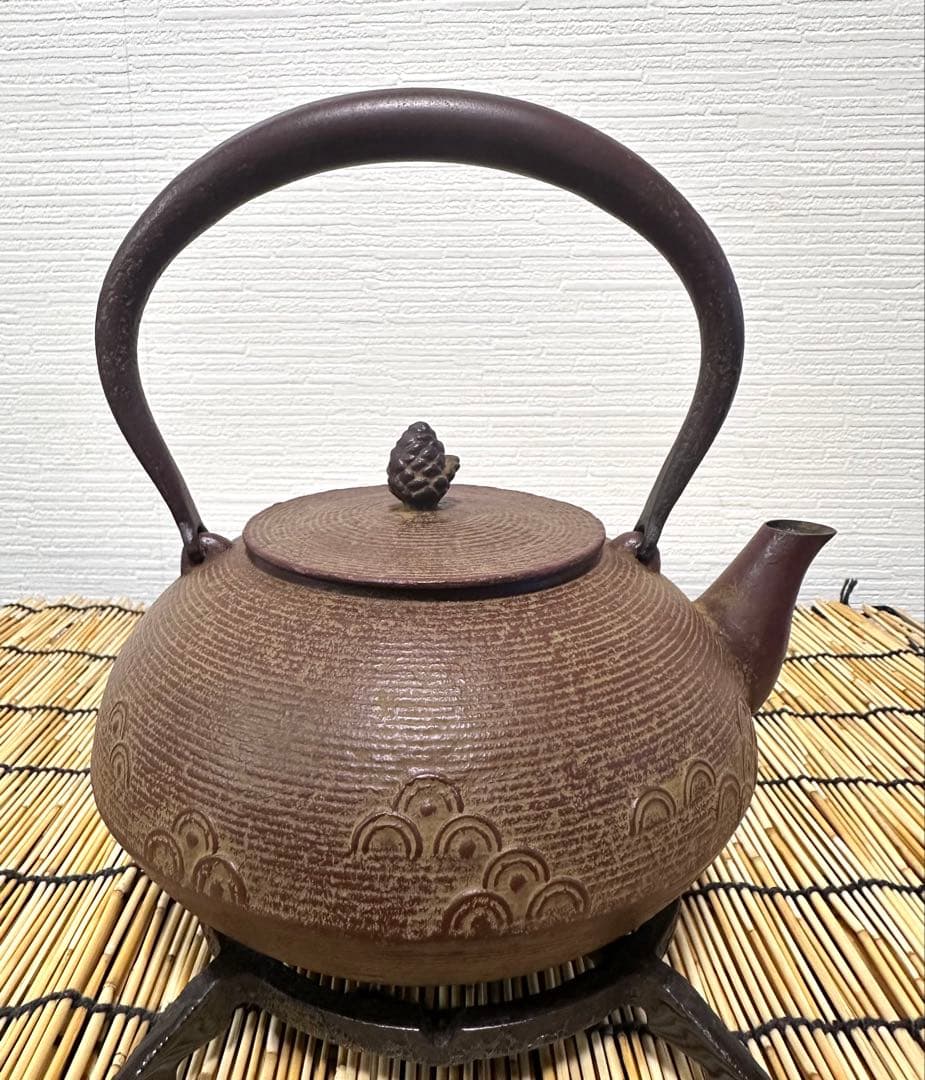 新品、供箱、栞付　岩手県奥州水沢幸工芸　現代の名工 佐藤勝久造　丸平型糸目波文