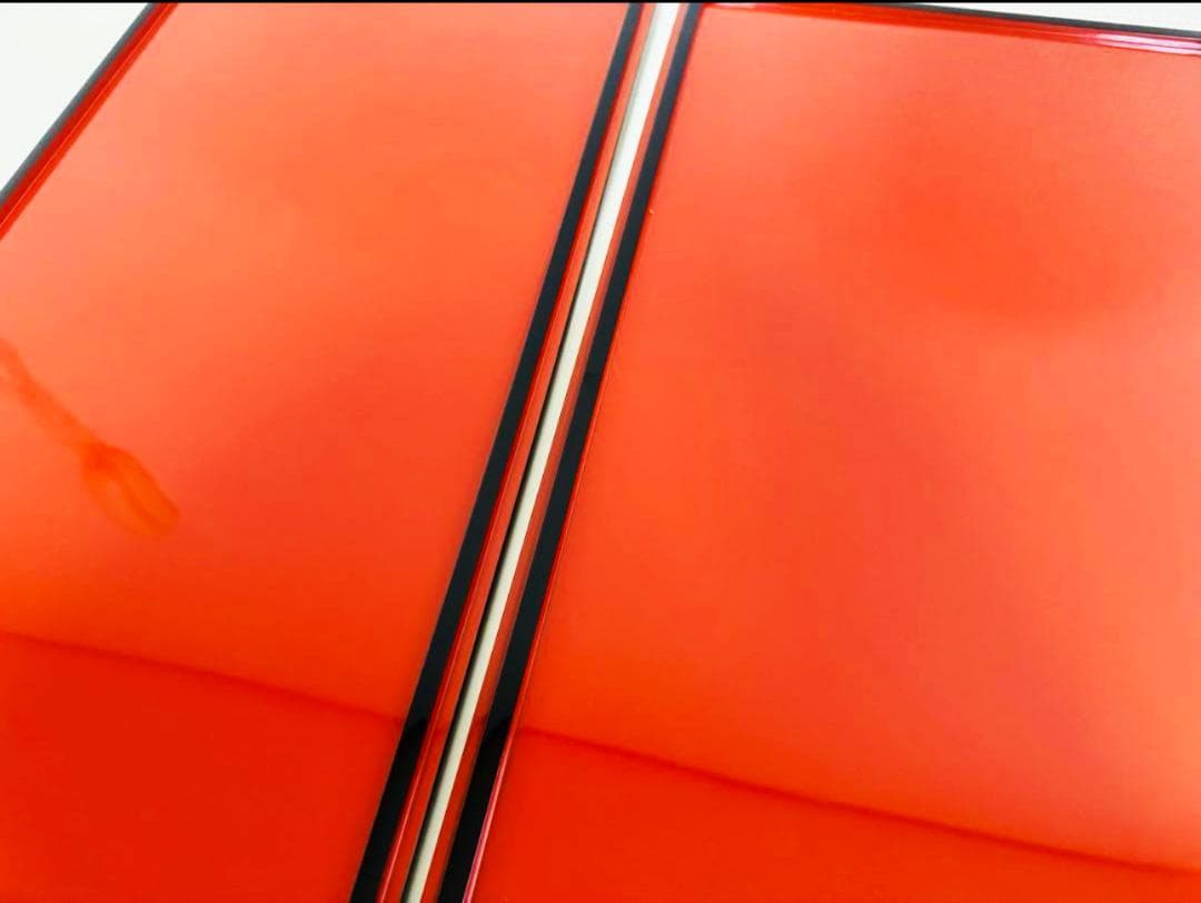 輪島塗最高峰 慶塚 作 天然木 漆塗 朱塗 長手卓上膳 懐石膳 会席膳 3枚