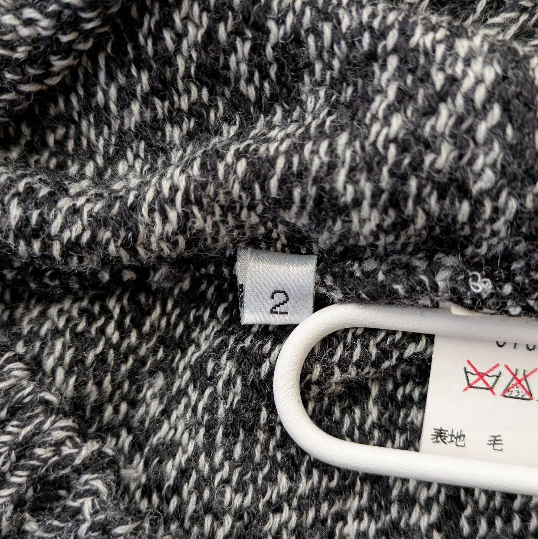 アニエスベーオム　フランス製　メランジVネックニット　ウール100%