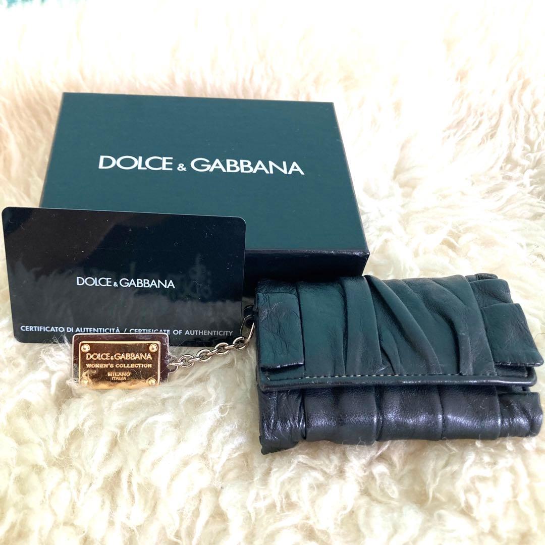 【✨ ゐ】ドルチェ&ガッバーナ キーケース チェーンプレート ナッパレザー