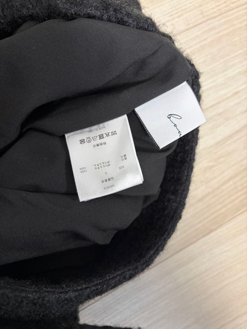 bow.a BOUCLE ZIP UP PANTS S ブラック　美品