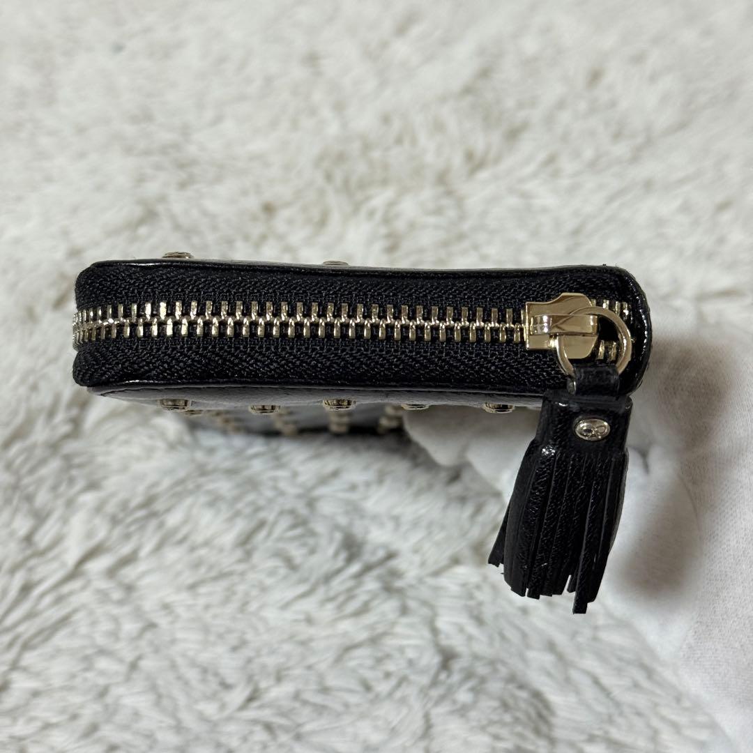 極美品✨アニヤハインドマーチ　スタッズウォレット　長財布　レザー　ブラック
