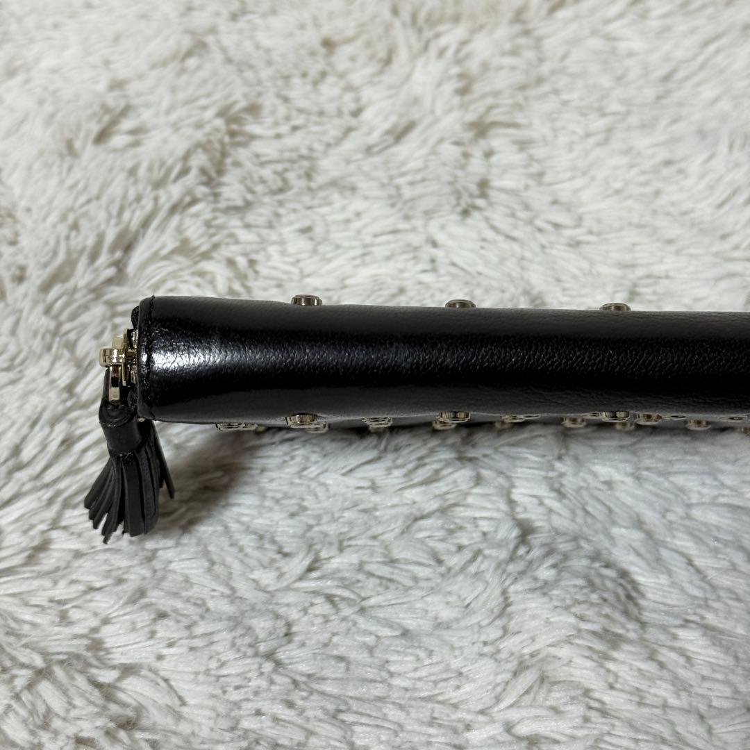 極美品✨アニヤハインドマーチ　スタッズウォレット　長財布　レザー　ブラック