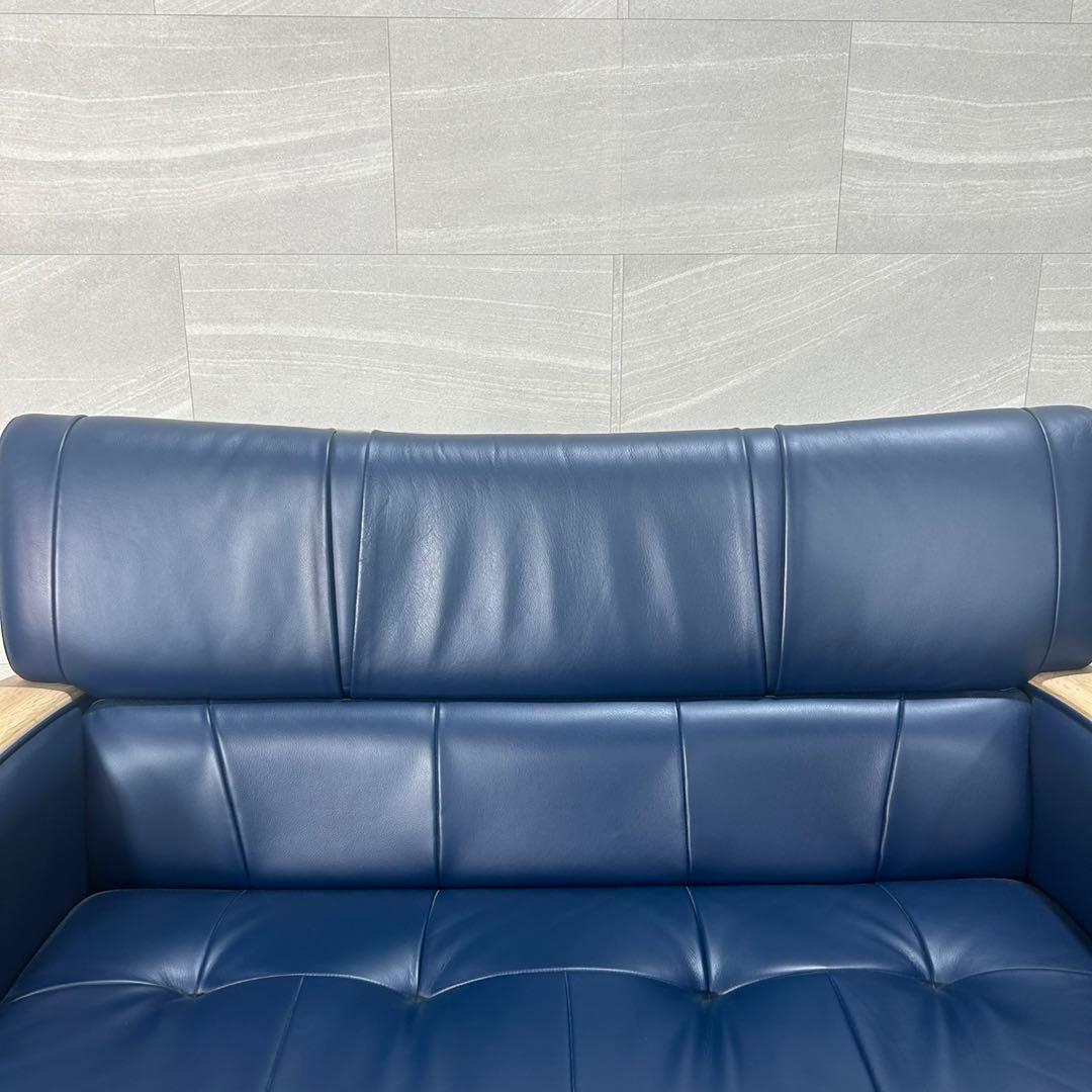 カリモク家具 ソファ 2人掛け 革張り ネオスムース おしゃれ d3213