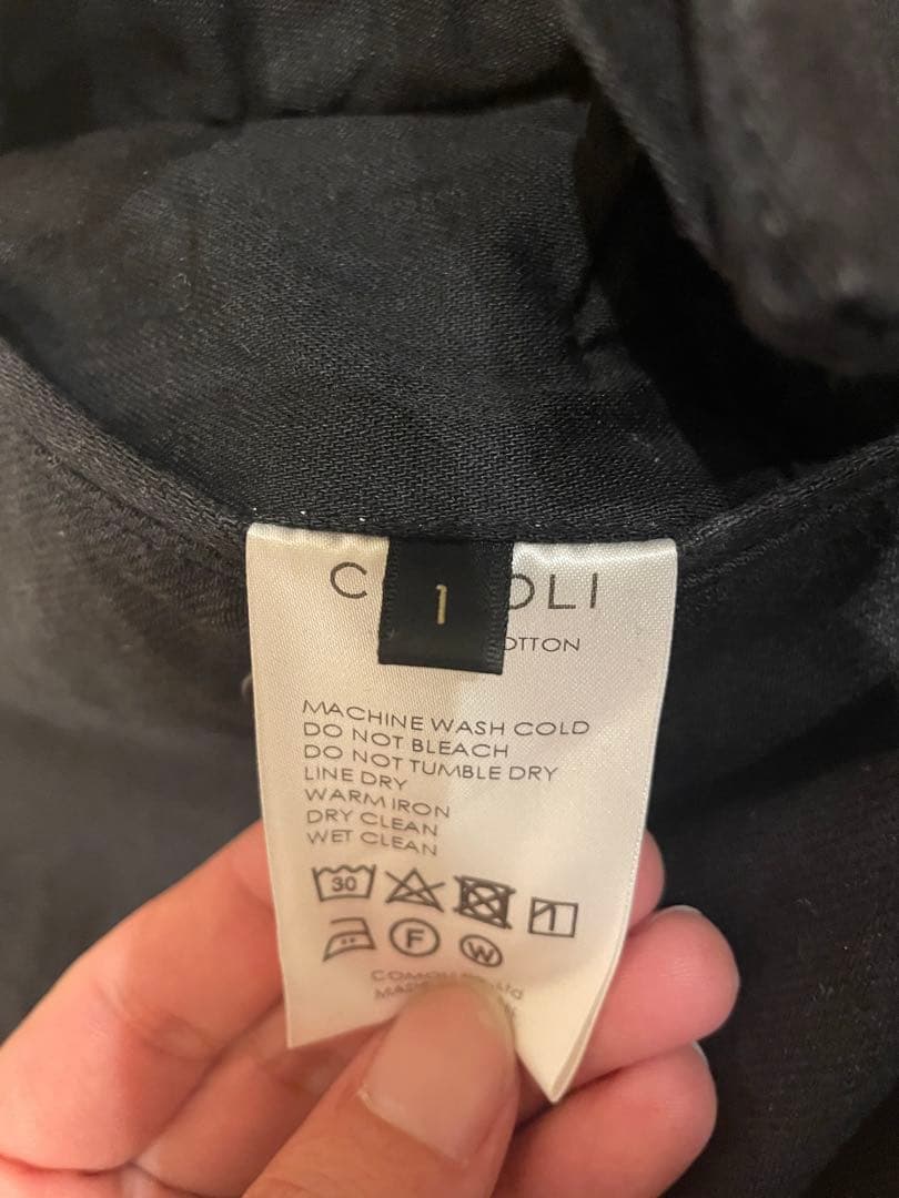 COMOLI 24ss ブラックデニム B.D.Uパンツ　サイズ1