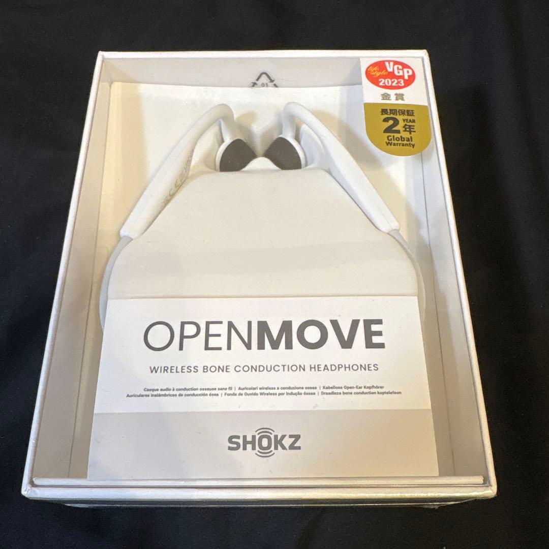 新品未使用】SHOKZ OPENMOVE ワイヤレス骨伝導ヘッドフォン　ホワイト
