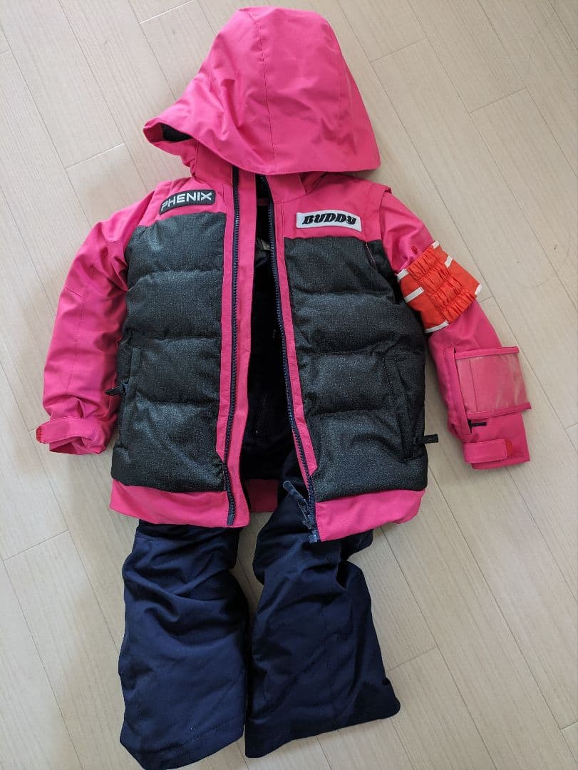 【記名なし&美品】バディスポーツ幼児園　スキーウェア　110cm