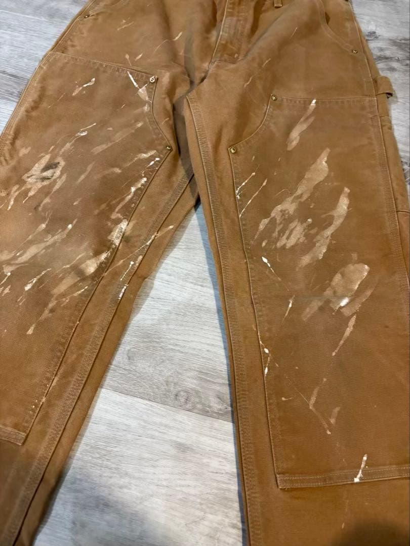 372 Carhartt B01 BRN USA製 ダブルニー ダックパンツ