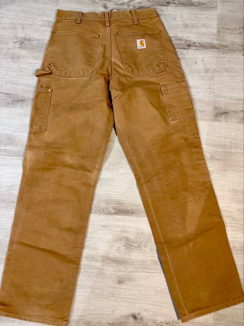 372 Carhartt B01 BRN USA製 ダブルニー ダックパンツ
