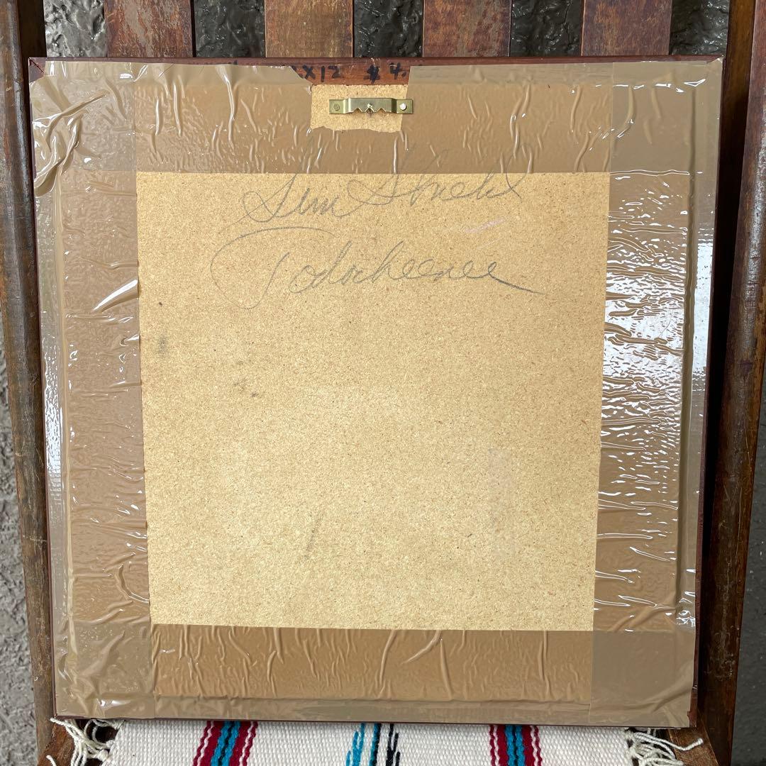 貴重ネイティブアメリカン ナバホ族navajoサンドペイント壁掛けプエブロUSA