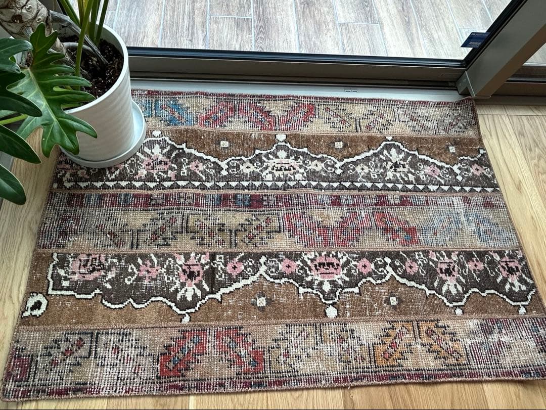 トルコヴィンテージラグ＊パッチワークウール　113×72cm