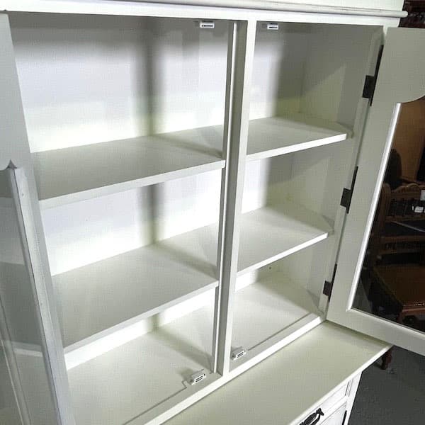 フランス製　アンティーク調カップボード　食器棚　キャビネット　飾り棚　シャビィ