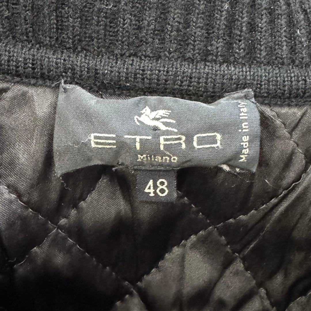 ETRO エトロ シルク ハイネック キルティング ニットベスト イタリア製