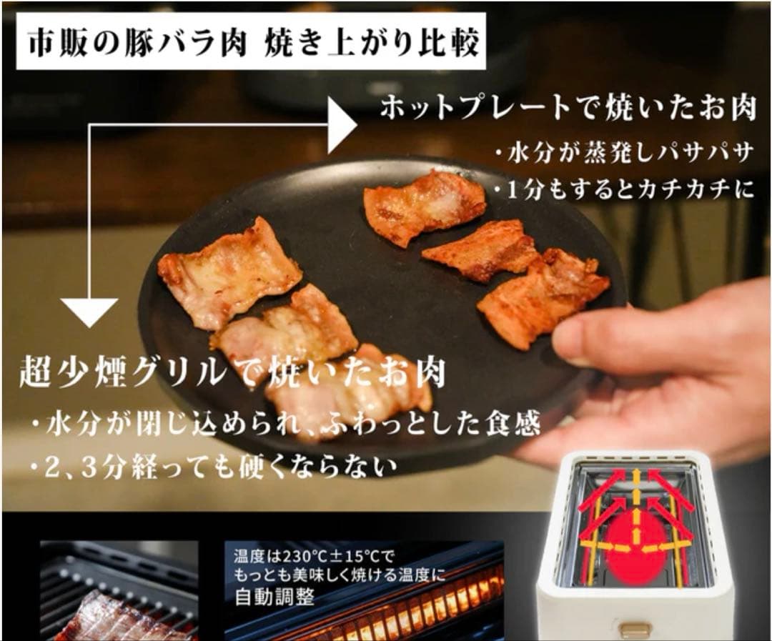 【新品未使用】超少煙グリル GLAMP （グランプ）　SG-01 ブラック