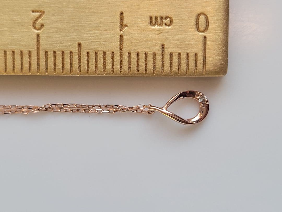 美品★K10 PG BLOOM ネックレス ペンダント ダイヤモンド