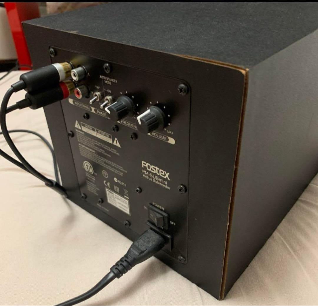 stex PM-SUBmini アクティブサブウーファー　RCAケーブル付き