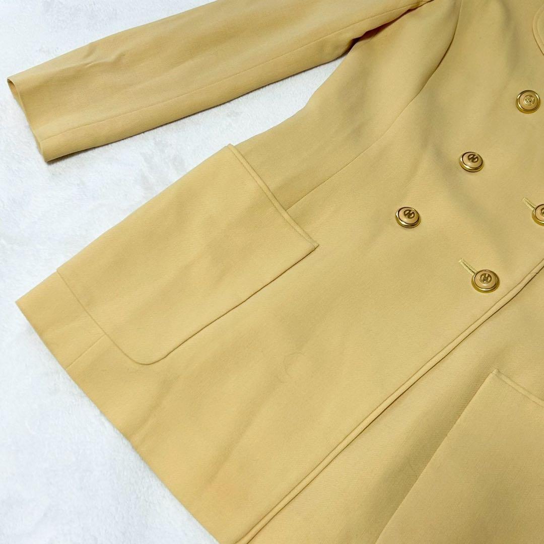 ★美品★セリーヌ　テーラードジャケット　ロング　36 金ボタン　イエロー