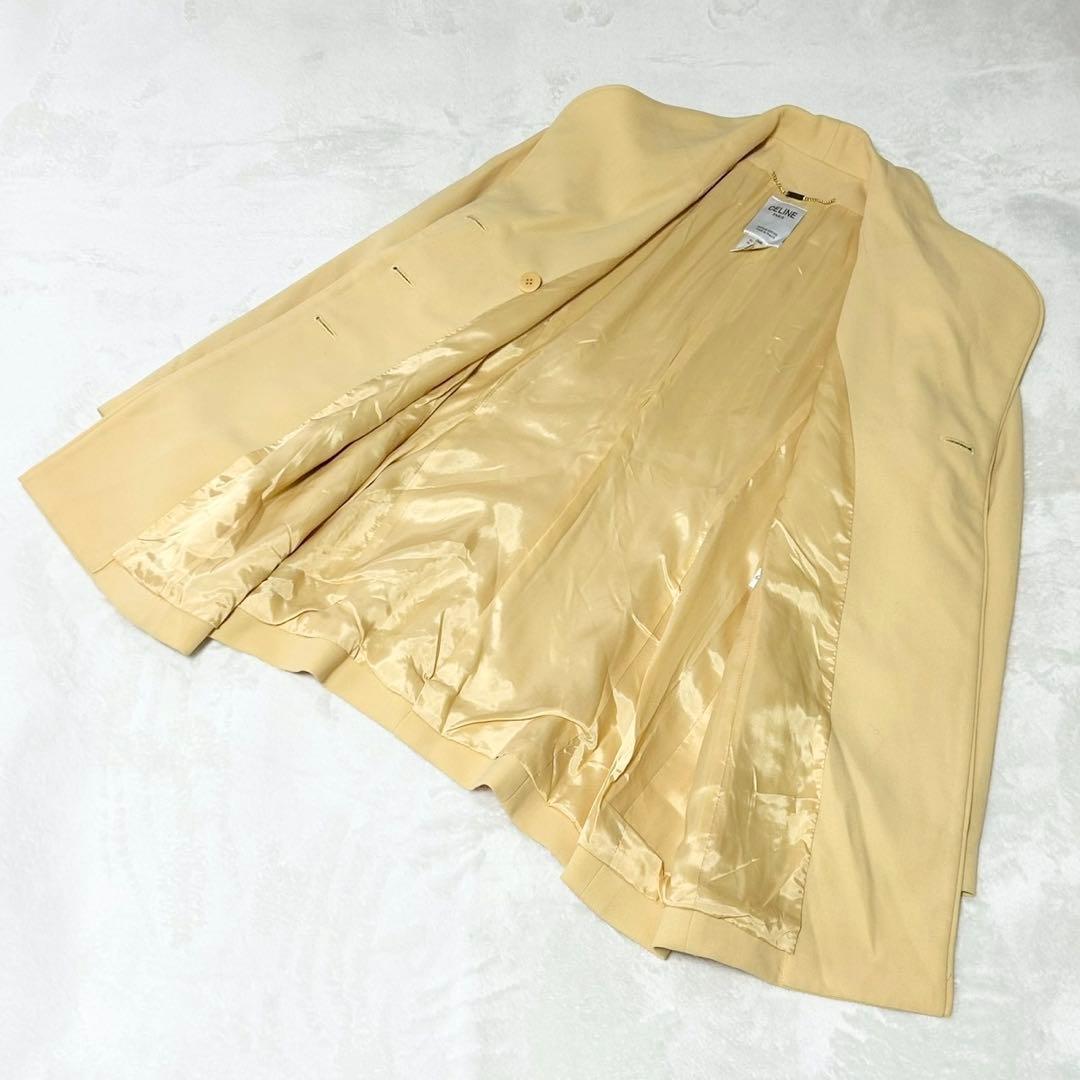★美品★セリーヌ　テーラードジャケット　ロング　36 金ボタン　イエロー