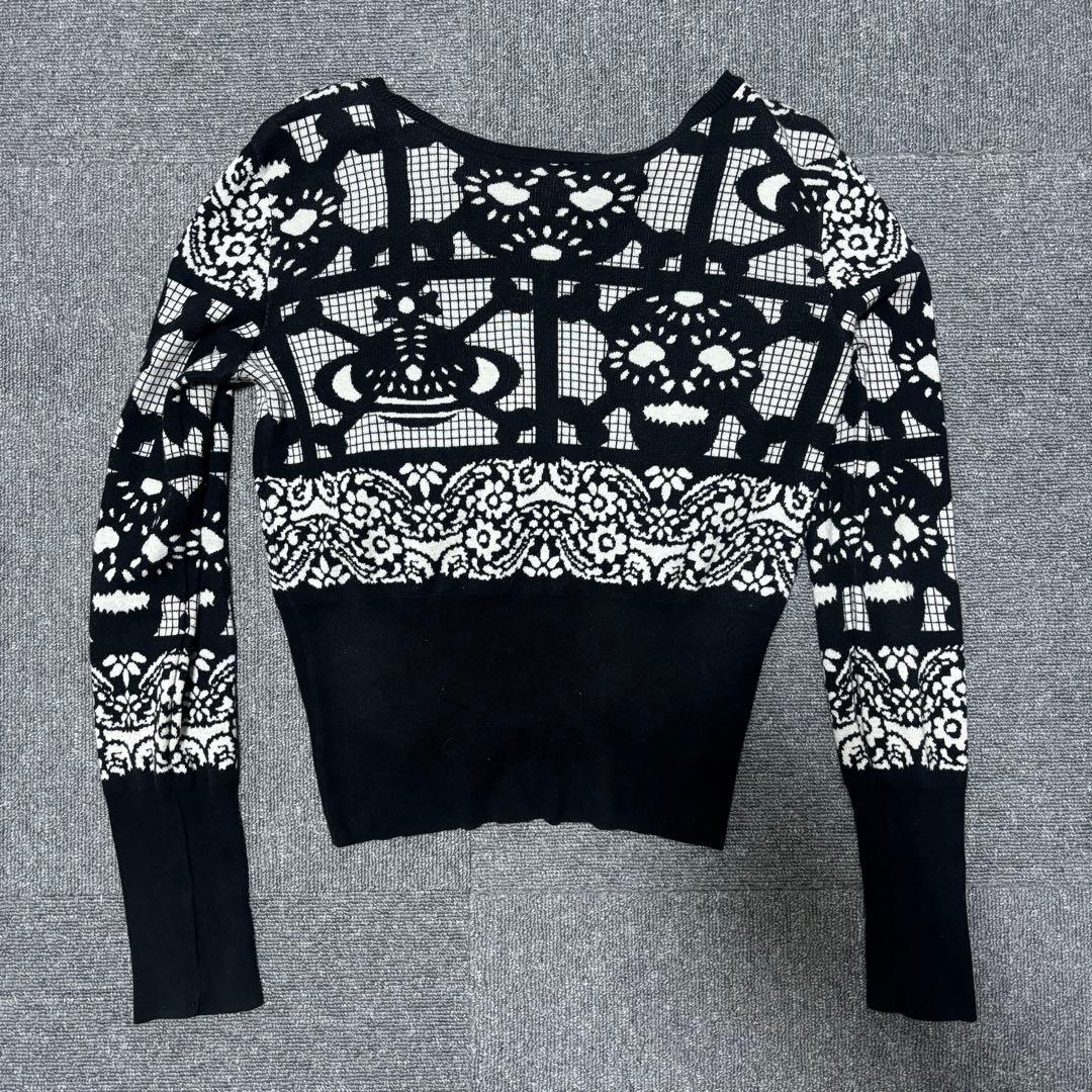 Vivienne westwood 変形カーディガン フード付き ドクロ柄
