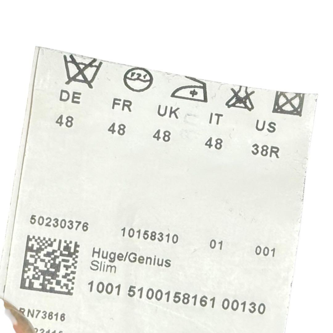 HUGO BOSS スーツ　セットアップ　シャドーチェック　ブラック　48