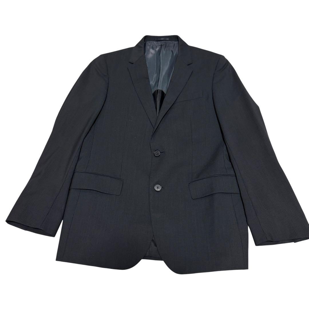 HUGO BOSS スーツ　セットアップ　シャドーチェック　ブラック　48