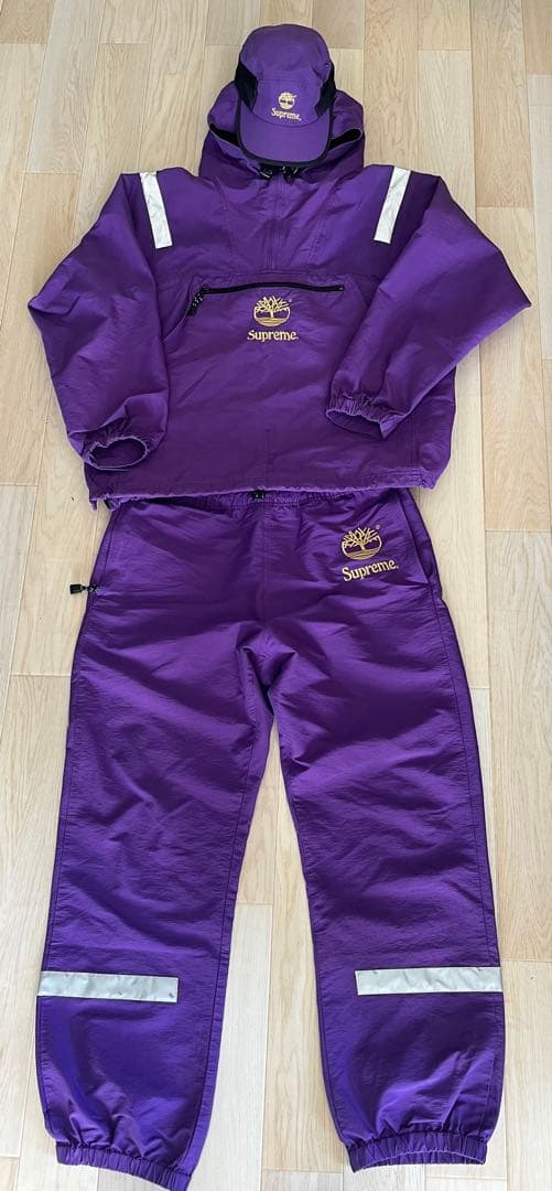 Supreme×Timberlandアノラックセットアップ キャップ パープル