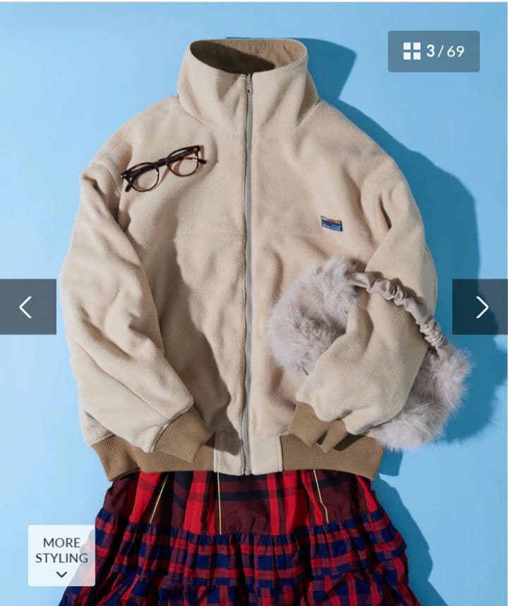 freaks store リバーシブルスタンドカラーブルゾン　ベージュ