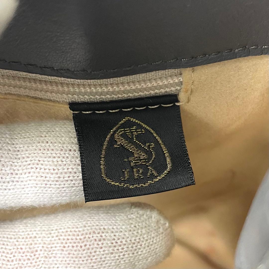 極希少 JRAクロコダイル マット トートバッグ センター取り グレー