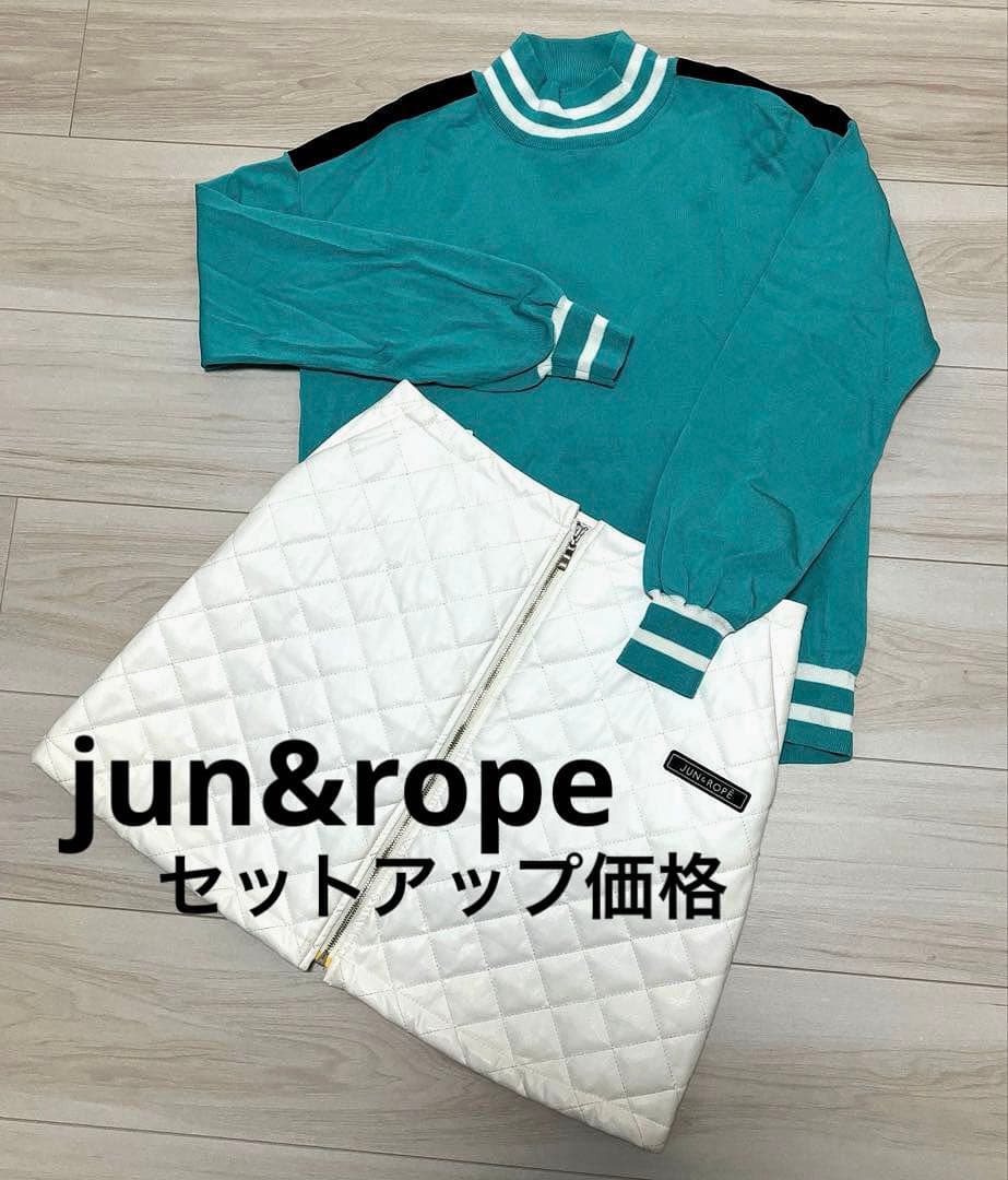 美品　jun&rope セットアップ　ジュンアンドロペ　レディースゴルフウェア