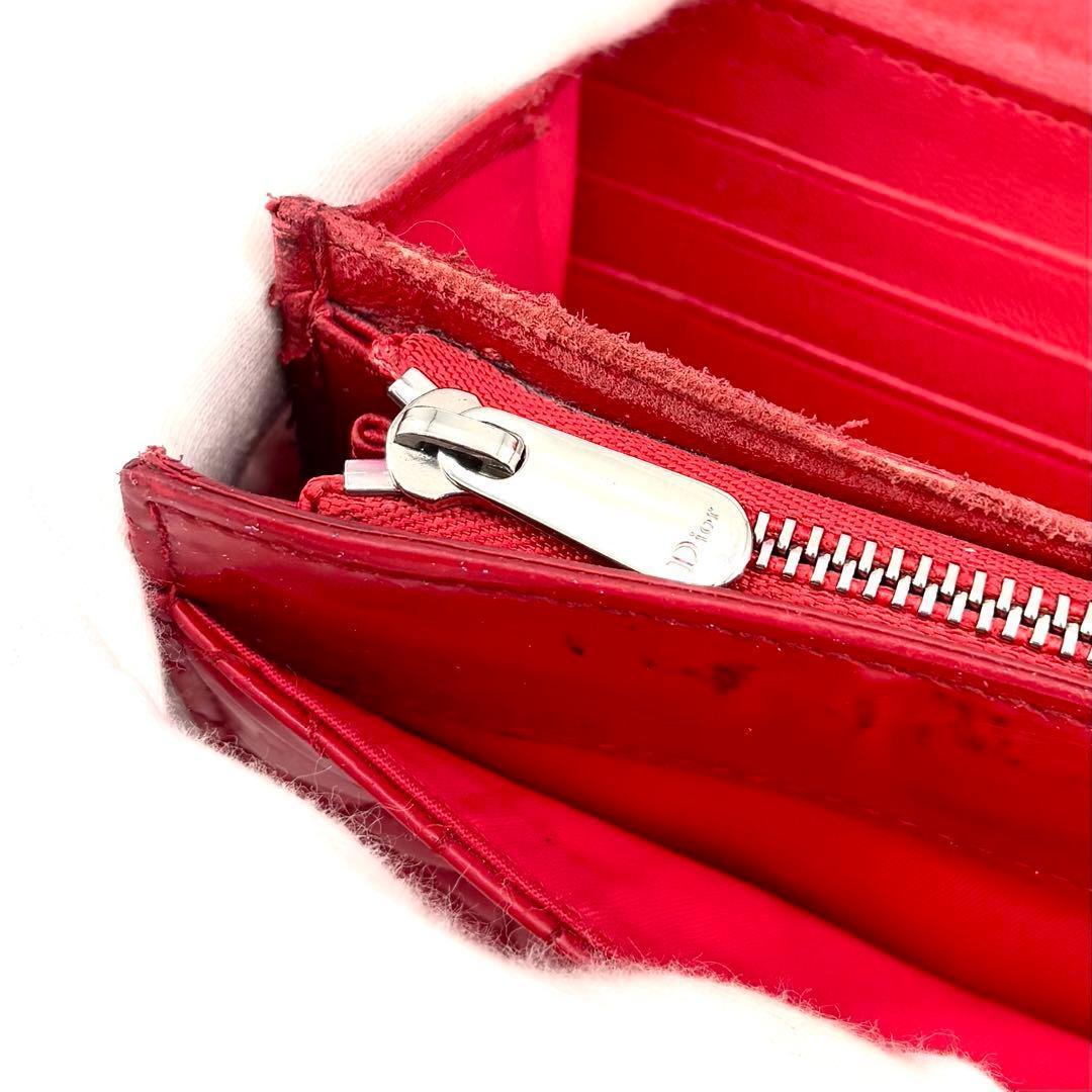 Dior レディディオール チェーンウォレット パテントレザー