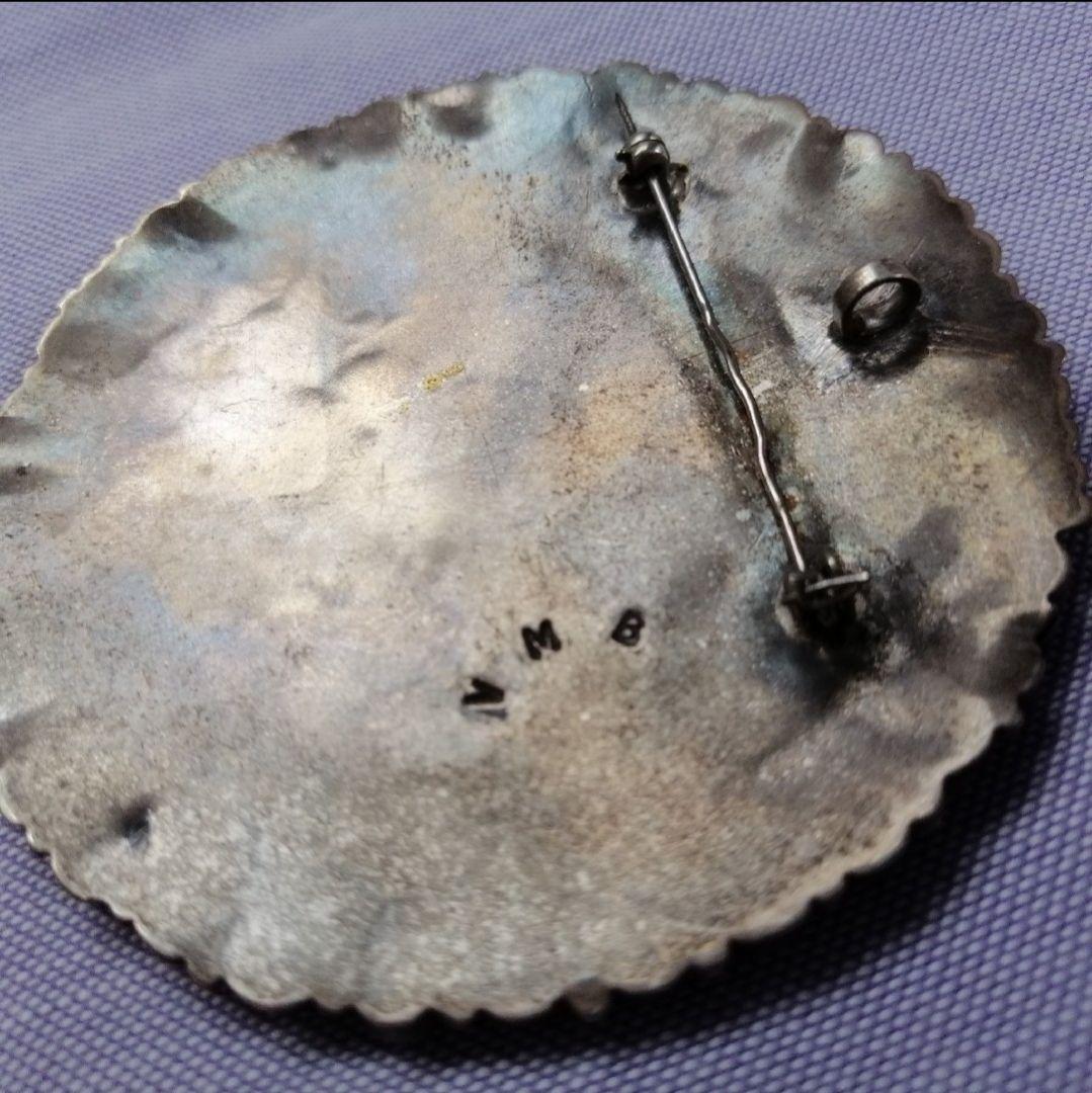 VMB ヴィンテージ ターコイズ&シルバー ピンブローチA