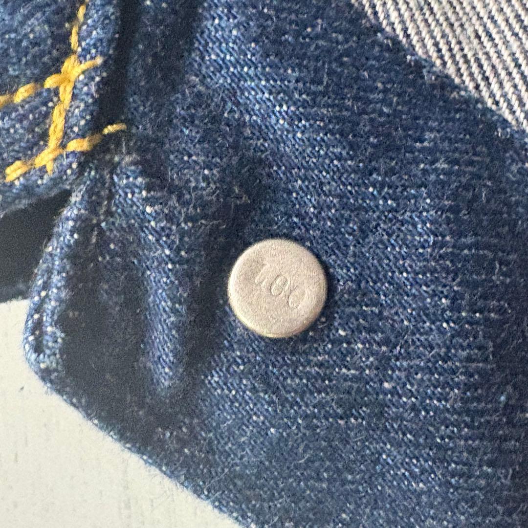 Lee 0401 デニムジャケット　1st 白タグ　濃紺　日本製　短丈　M