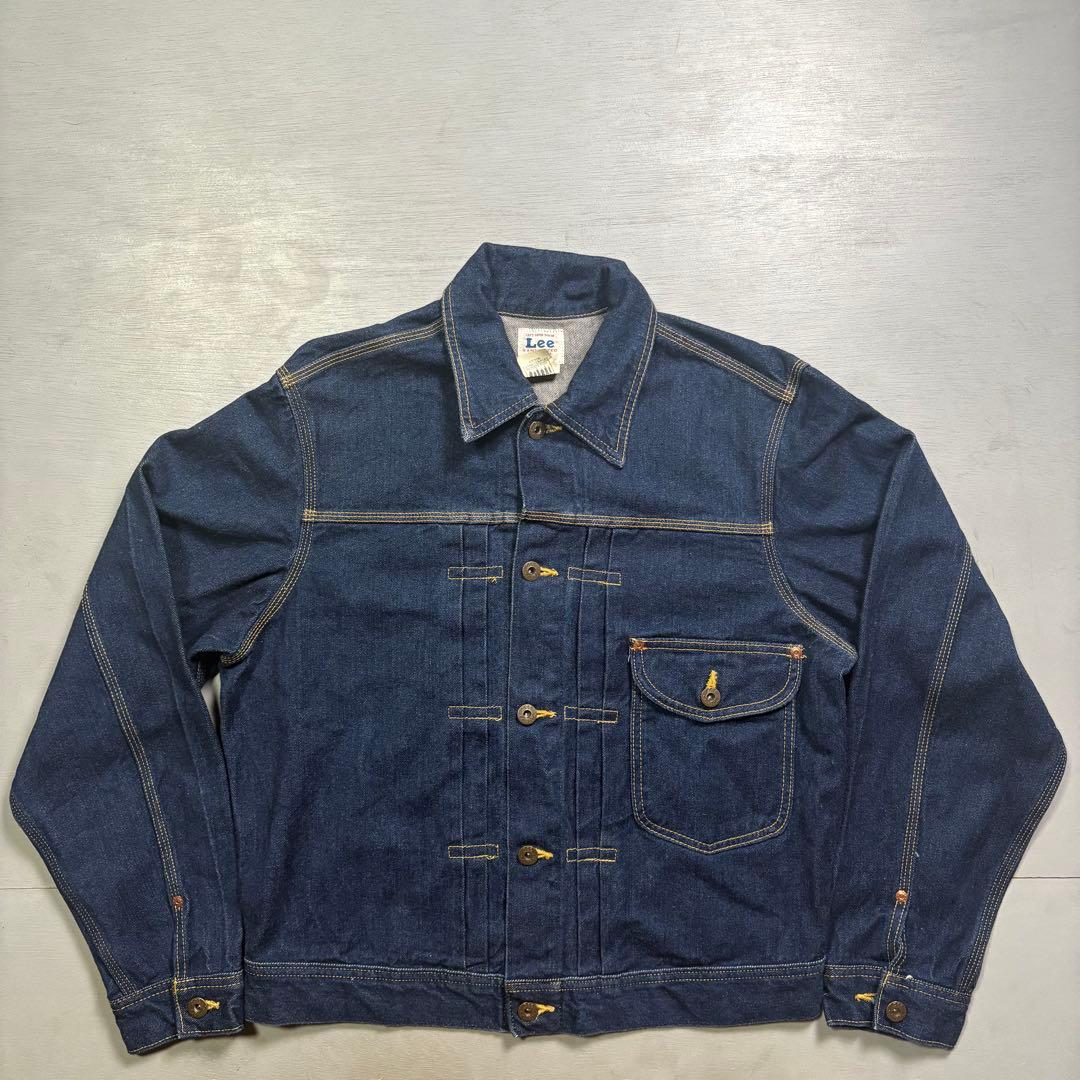 Lee 0401 デニムジャケット　1st 白タグ　濃紺　日本製　短丈　M