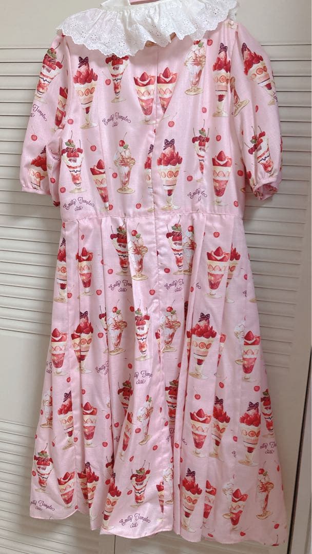 Emily Temple Cute パフェ柄 ワンピース ピンク