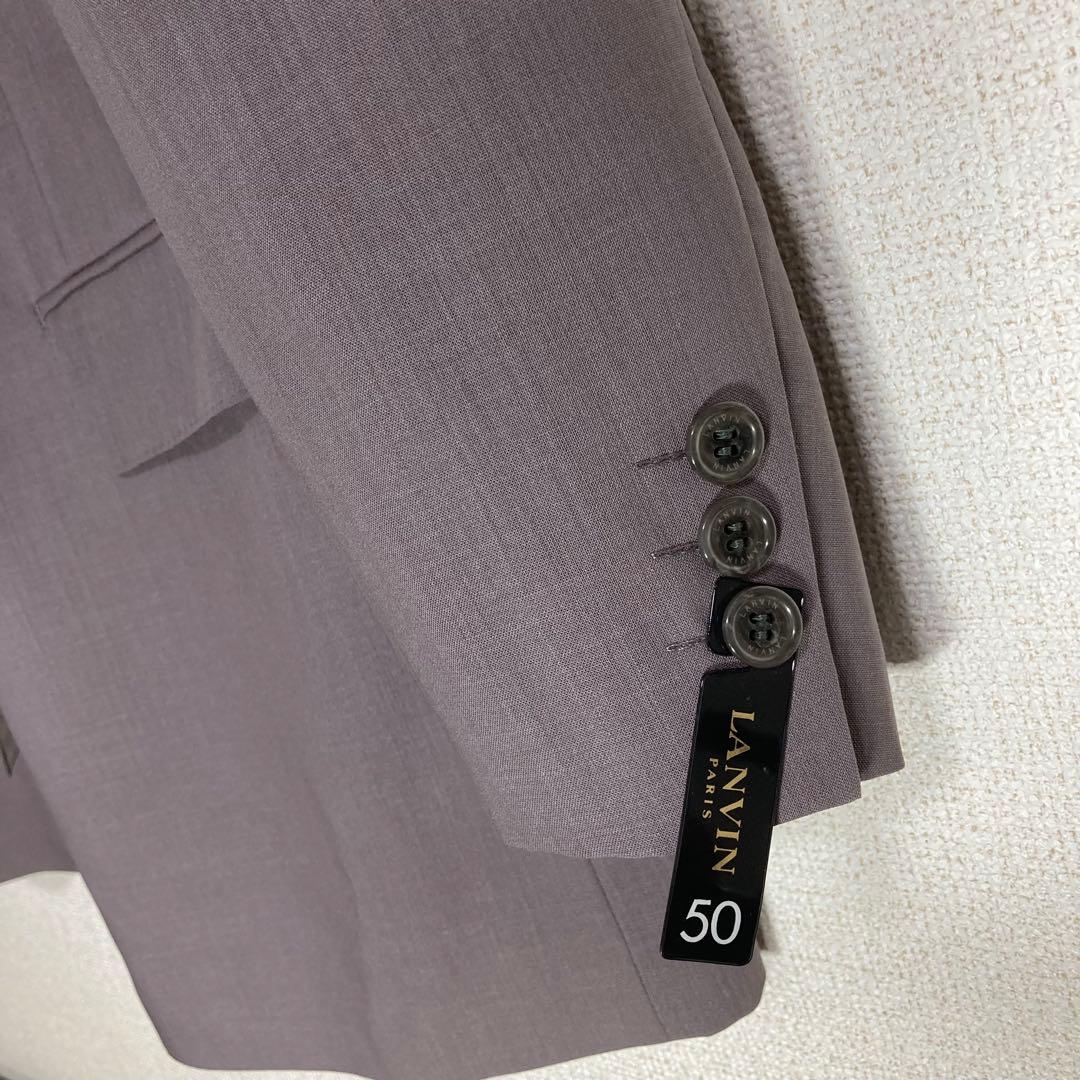 LANVIN グレー ダブルブレストスーツ スラックス付き Set Up 未使用