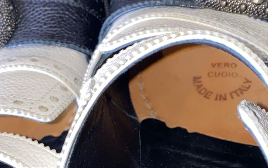 【美品✨】GUCCI グッチ ケルコアブローグモンクシューズ レザー バイカラー