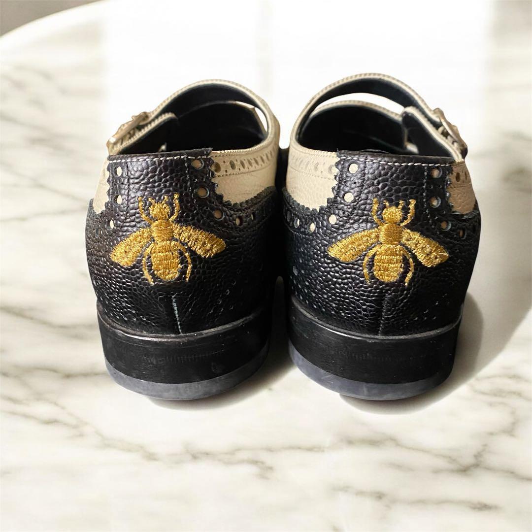 【美品✨】GUCCI グッチ ケルコアブローグモンクシューズ レザー バイカラー