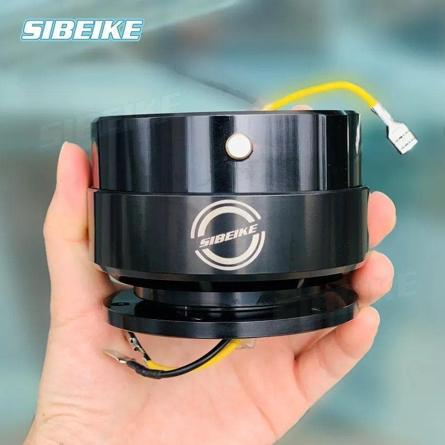 【ブラック】SIBEIKE クイックリリース レンチン音鳴る ステアリング