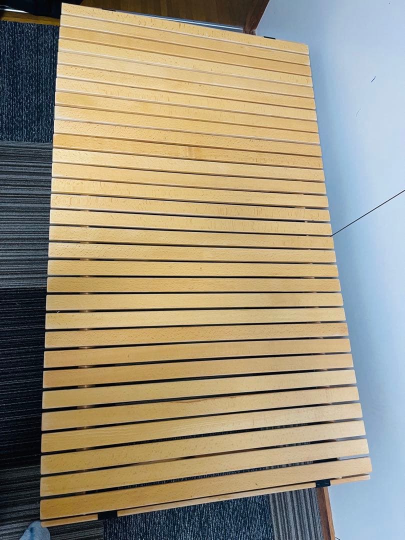 【良品】FIELDOOR ウッドロールトップテーブル 120cm