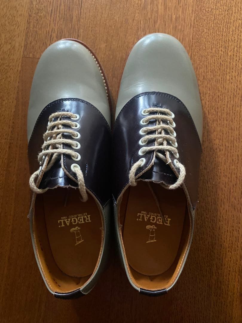 REGAL サドルシューズ 25㎝　ブラックソーテル